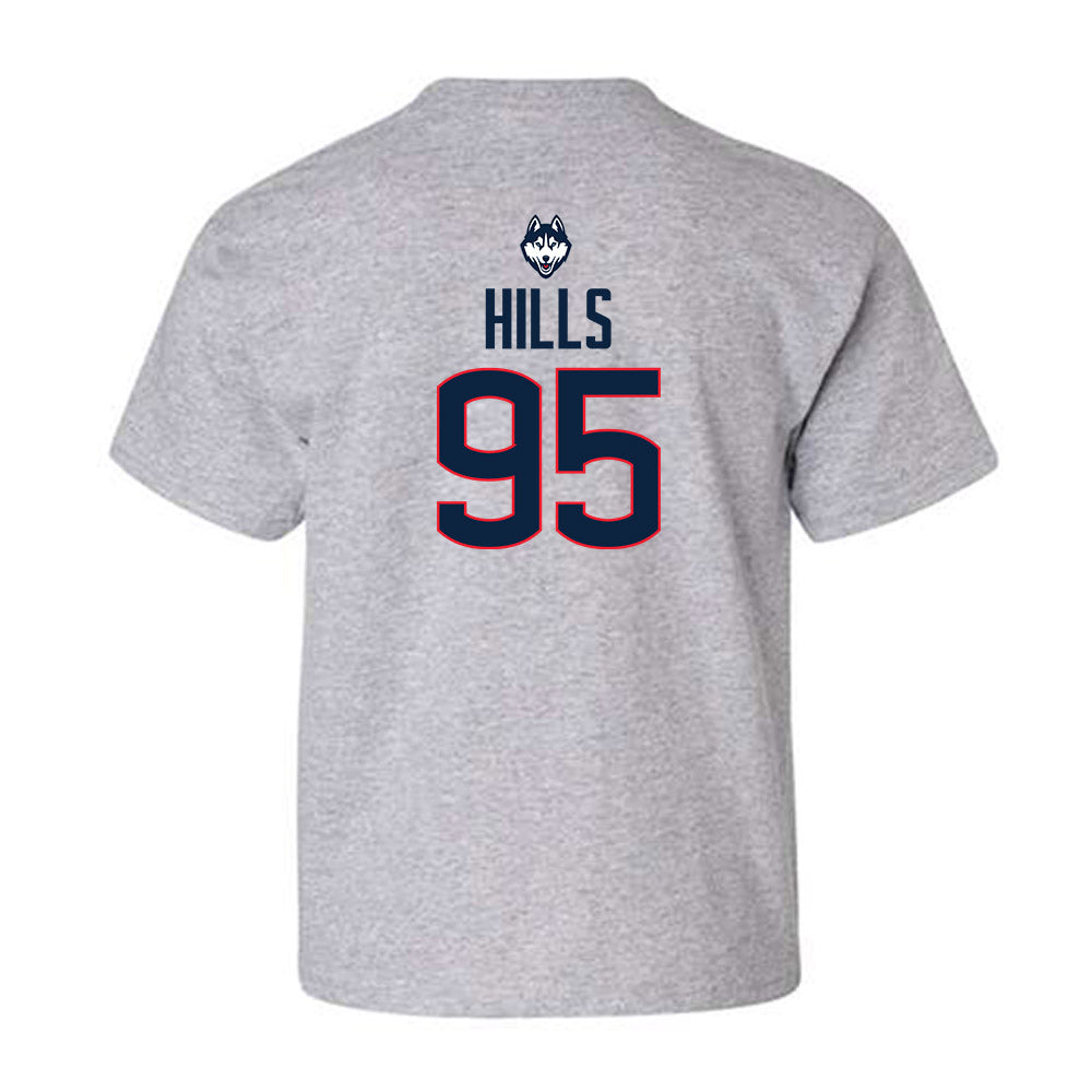 UConn - NCAA Football : Melvin Hills - Classic Shersey Youth T-Shirt-1