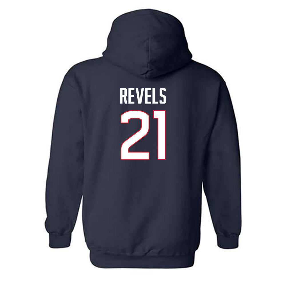 UConn - NCAA Football : Tracy Revels - Classic Shersey Hooded Sweatshirt-1