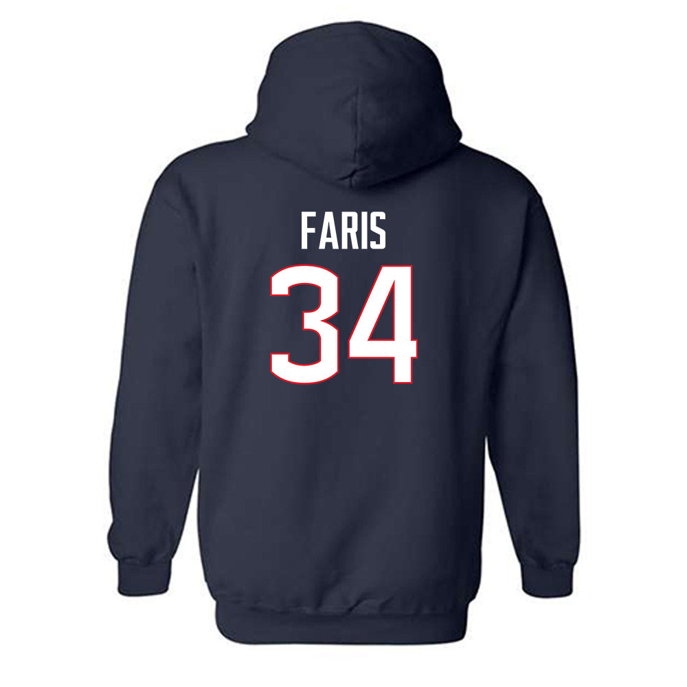 UConn - Women's Basketball Legends : Kelly Faris - Classic Shersey Hooded Sweatshirt-1