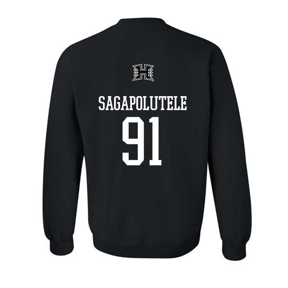 Hawaii - NCAA Football : Joshua sagapolutele - Classic Shersey Crewneck Sweatshirt-1