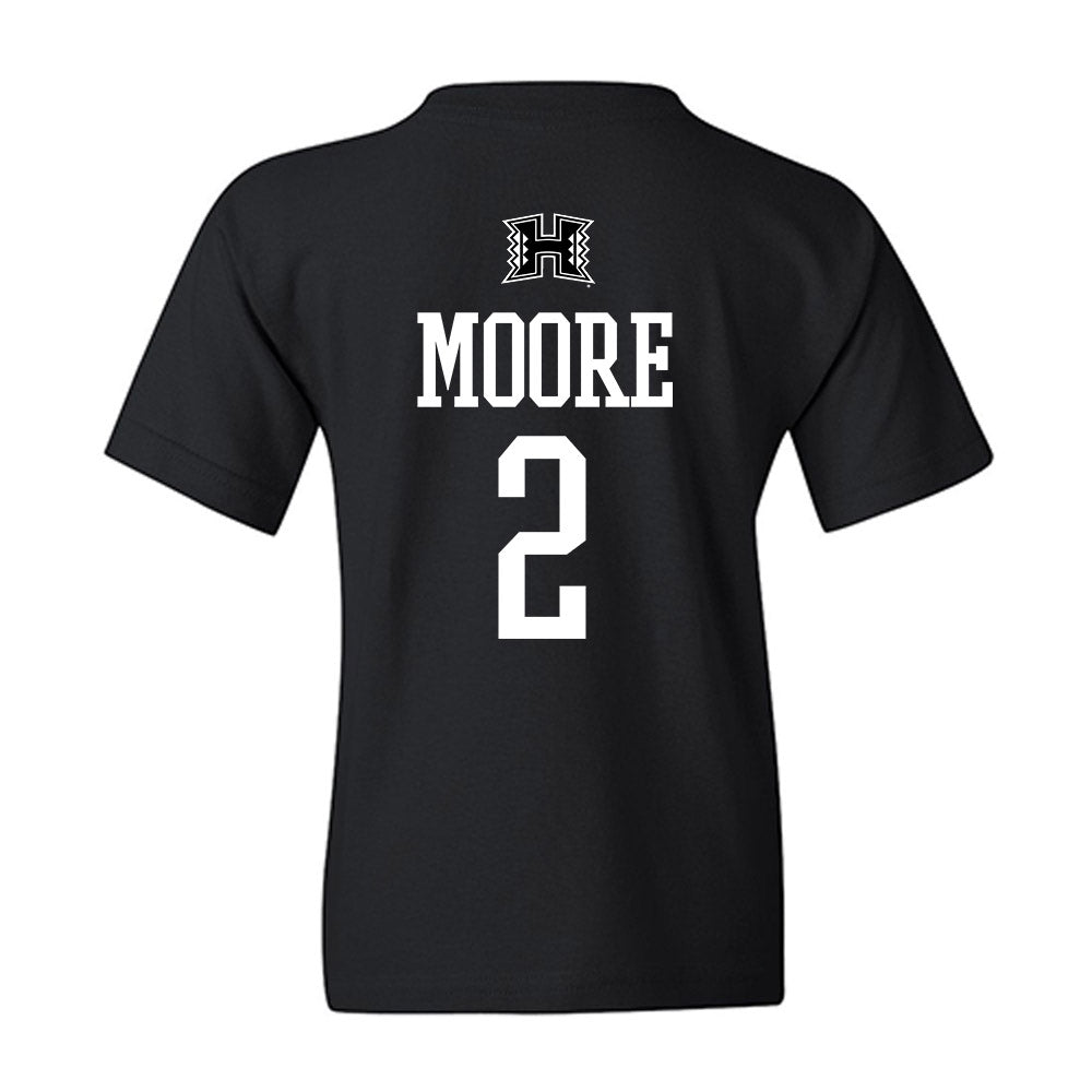 Hawaii - NCAA Football : Kona Moore - Classic Shersey Youth T-Shirt-1