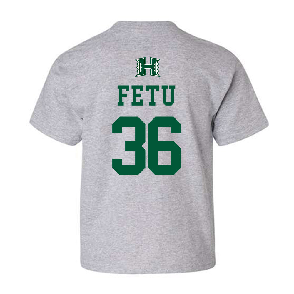 Hawaii - NCAA Football : Jordan Fetu - Classic Shersey Youth T-Shirt-1