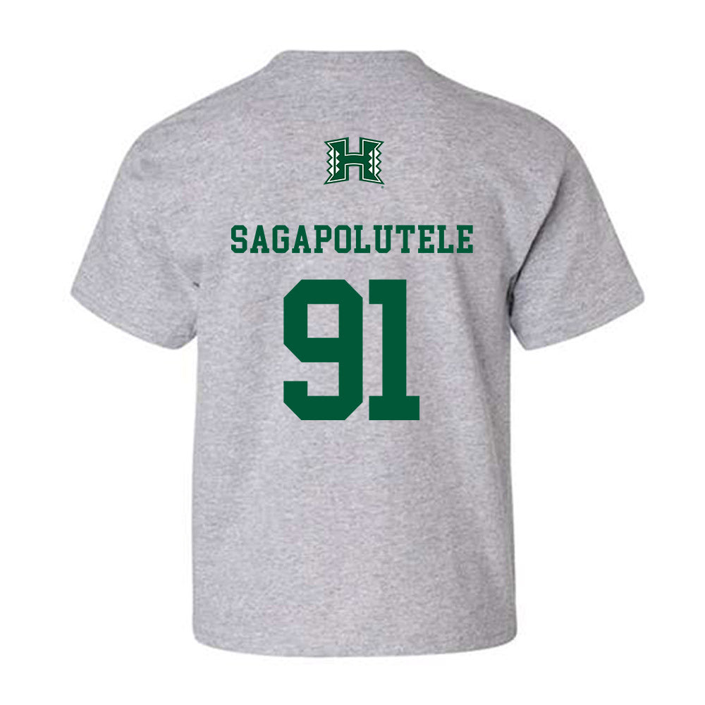 Hawaii - NCAA Football : Joshua sagapolutele - Classic Shersey Youth T-Shirt-1