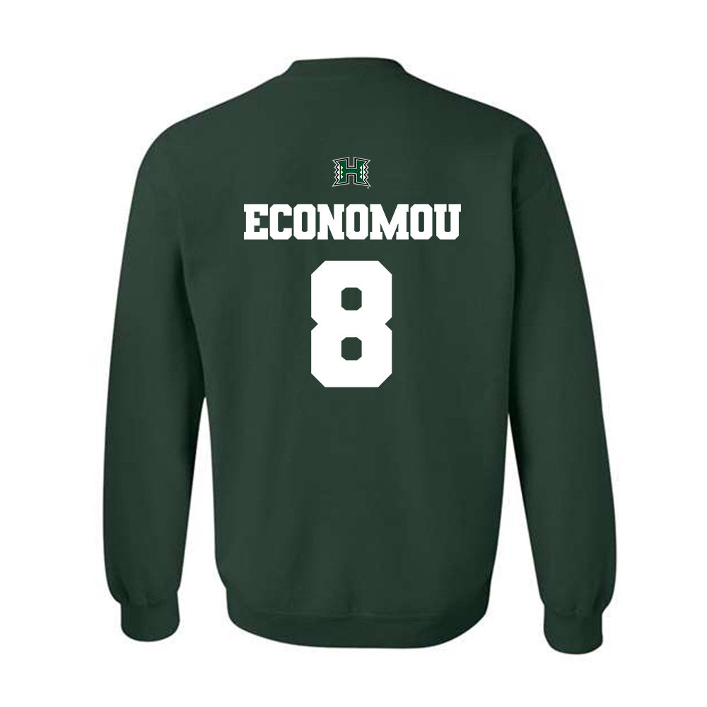 Hawaii - NCAA Men's Basketball : AJ Economou - Classic Shersey Crewneck Sweatshirt-1