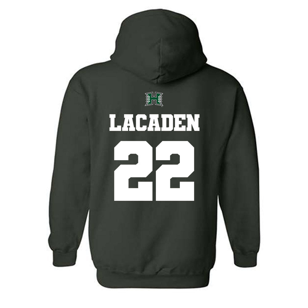 Hawaii - NCAA Football : Titan Lacaden - Classic Shersey Hooded Sweatshirt-1