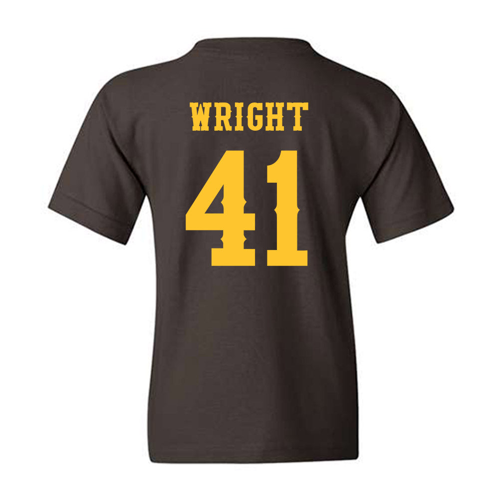 Wyoming - NCAA Football : Mason Wright - Classic Shersey Youth T-Shirt-1