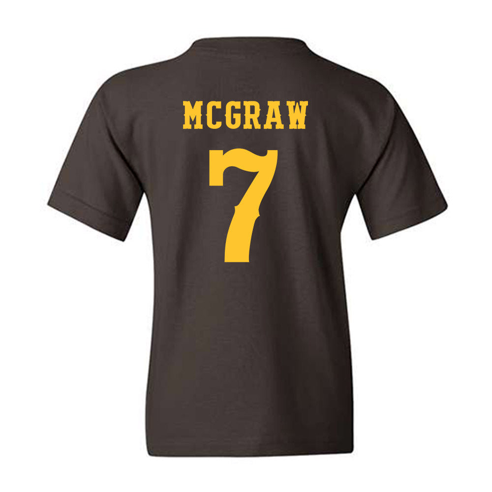 Wyoming - NCAA Football : Junus McGraw - Classic Shersey Youth T-Shirt-1