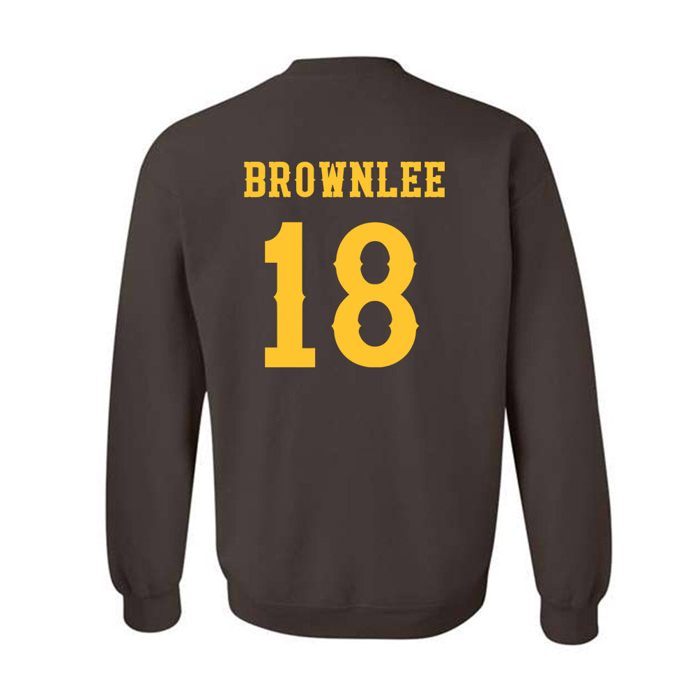 Wyoming - NCAA Football : Da'Marion Brownlee - Classic Shersey Crewneck Sweatshirt-1