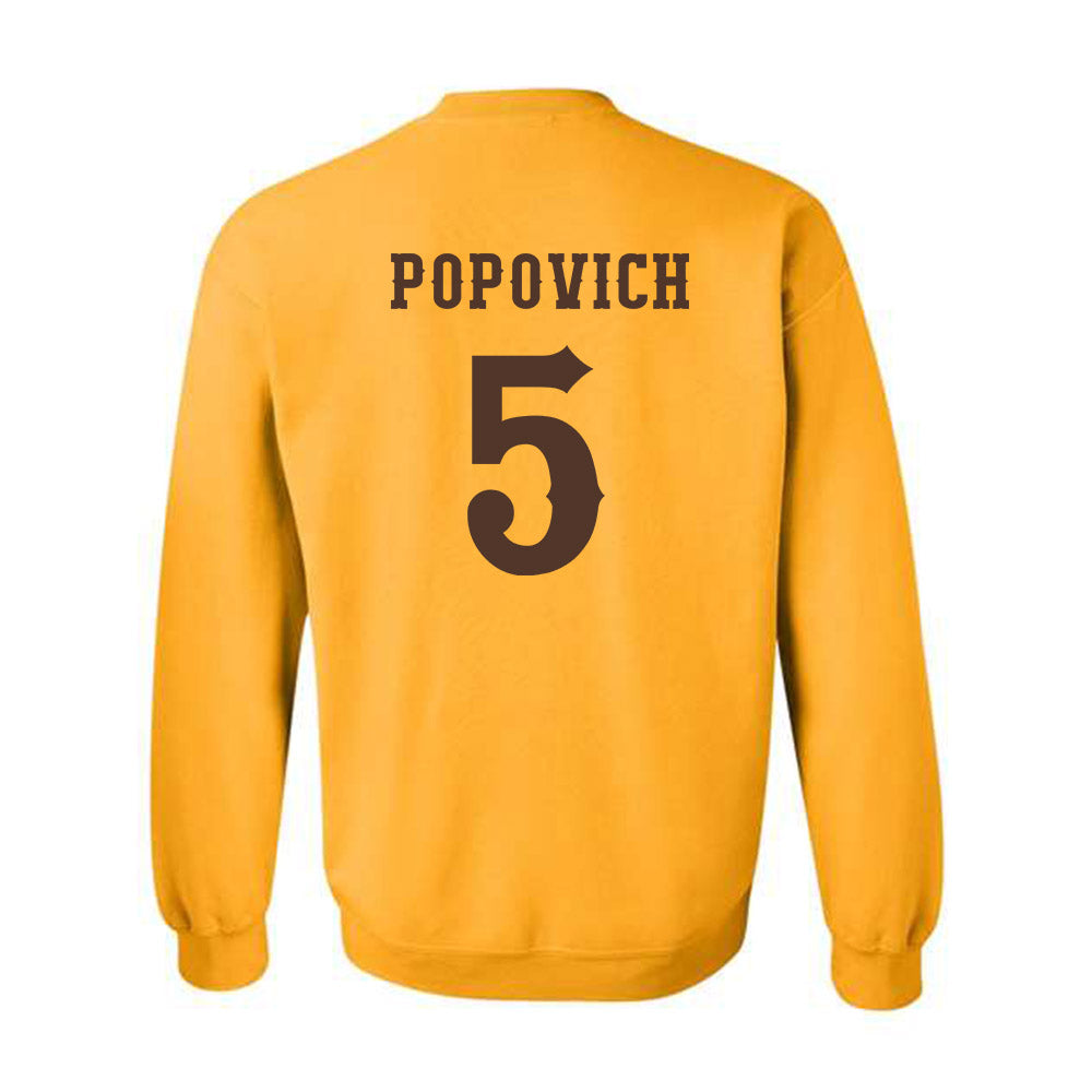 Wyoming - NCAA Football : Justin Popovich - Classic Shersey Crewneck Sweatshirt-1