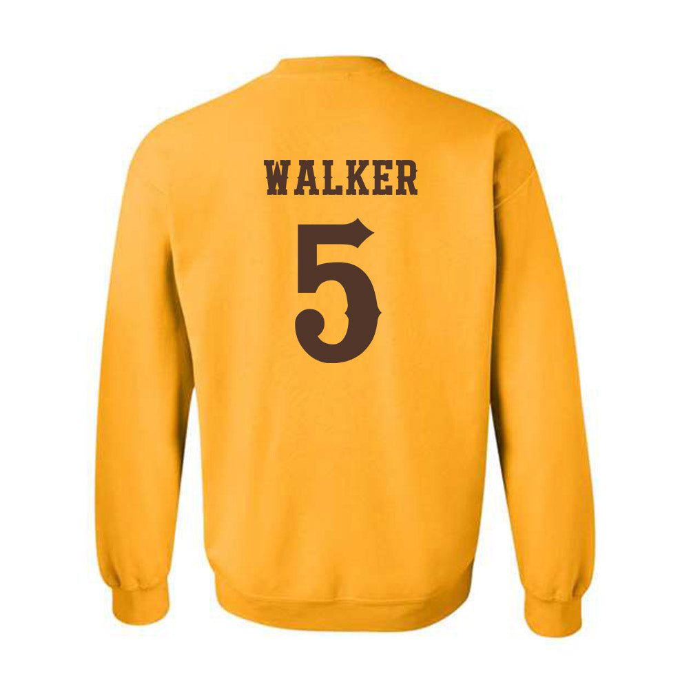 Wyoming - NCAA Men's Basketball : Leland Walker - Classic Shersey Crewneck Sweatshirt-1