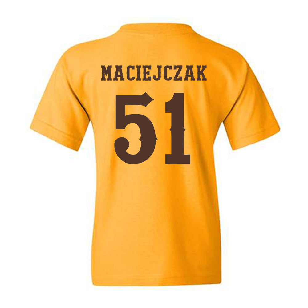 Wyoming - NCAA Football : Jason Maciejczak - Classic Shersey Youth T-Shirt-1