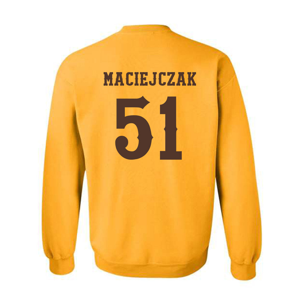 Wyoming - NCAA Football : Jason Maciejczak - Classic Shersey Crewneck Sweatshirt-1