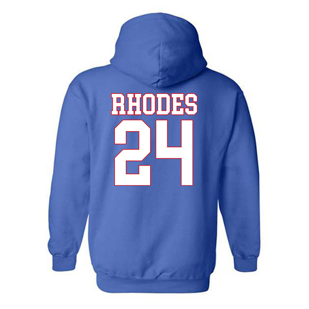SMU - NCAA Football : Link Rhodes - Hooded Sweatshirt-1