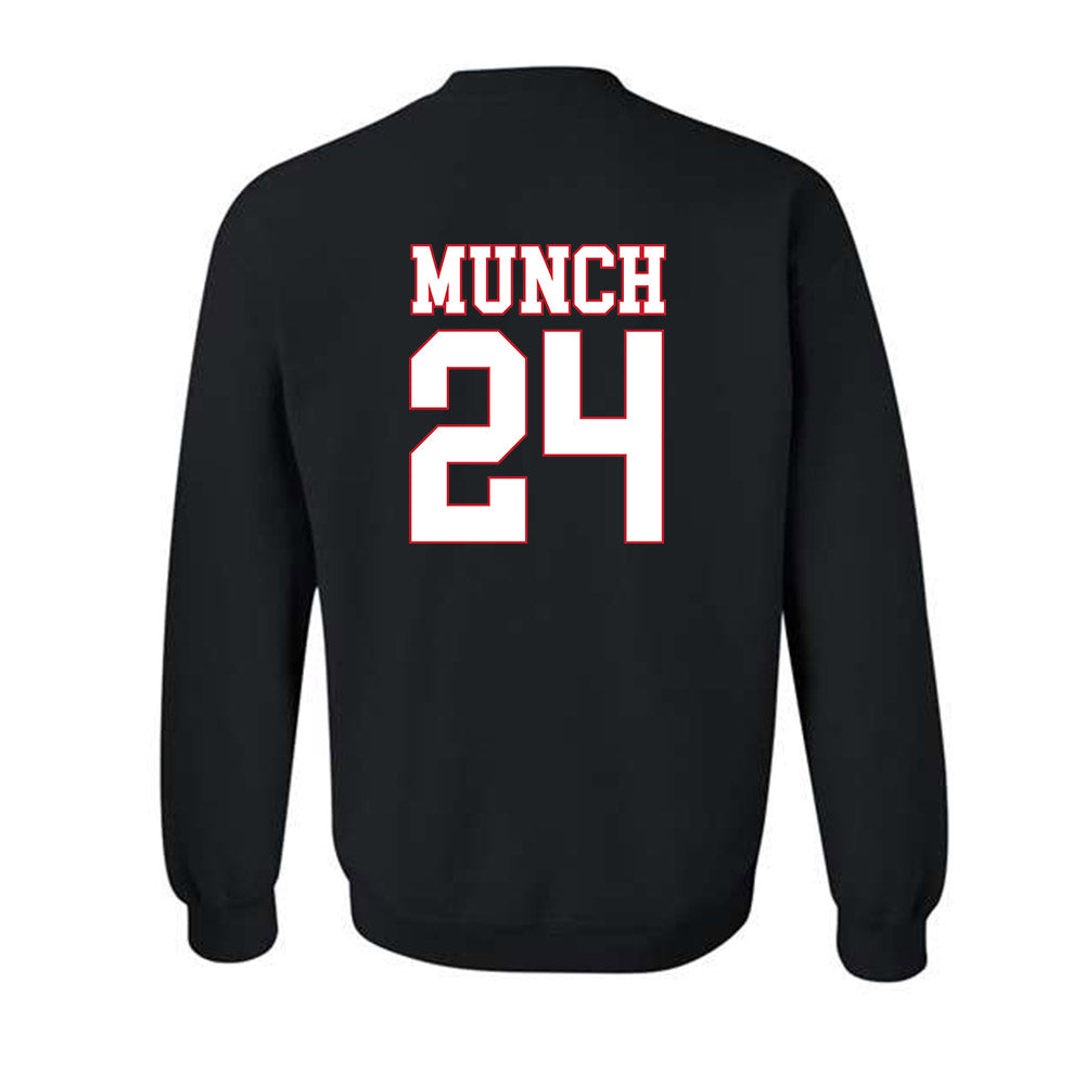 SMU - NCAA Men's Basketball : Johan Munch - Crewneck Sweatshirt-1