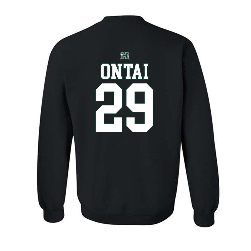 Hawaii - NCAA Football : Kainoa Ontai - Sports Shersey Crewneck Sweatshirt-1