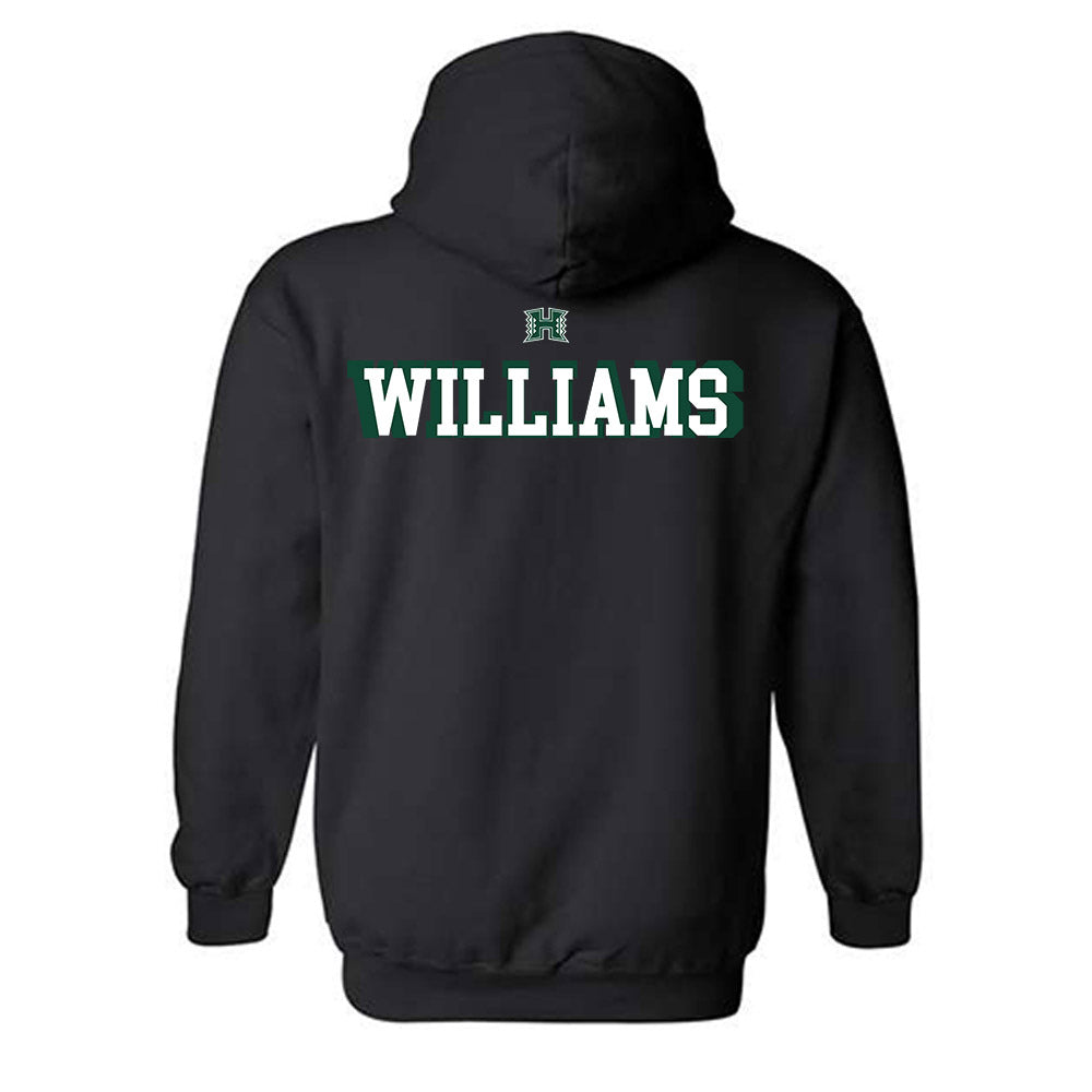 Hawaii - NCAA Football : Elijah Williams - Sports Shersey Hooded Sweatshirt-1