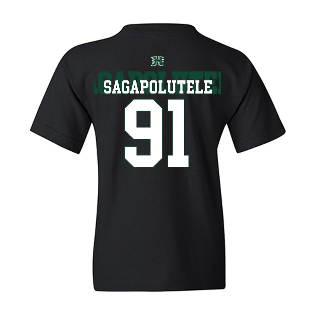 Hawaii - NCAA Football : Joshua sagapolutele - Sports Shersey Youth T-Shirt-1