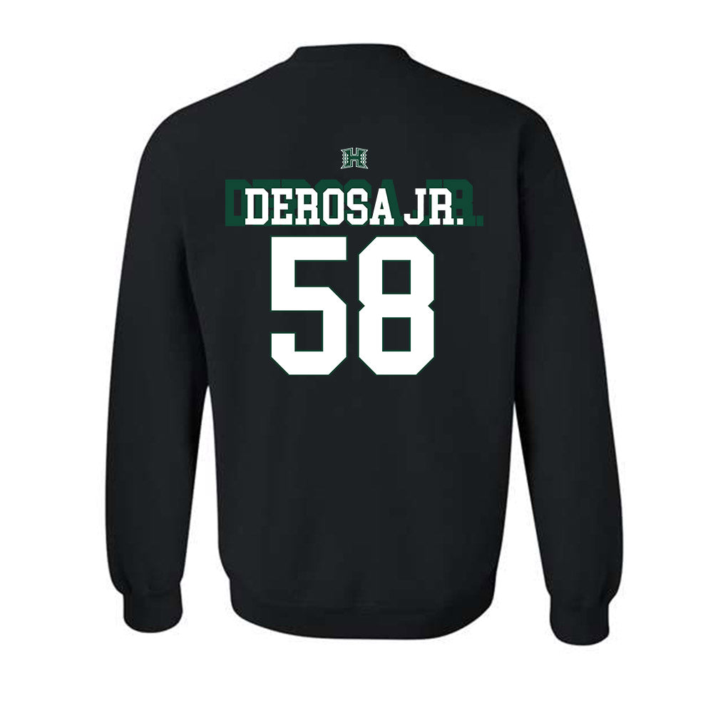 Hawaii - NCAA Football : Denaris Derosa Jr. - Sports Shersey Crewneck Sweatshirt-1