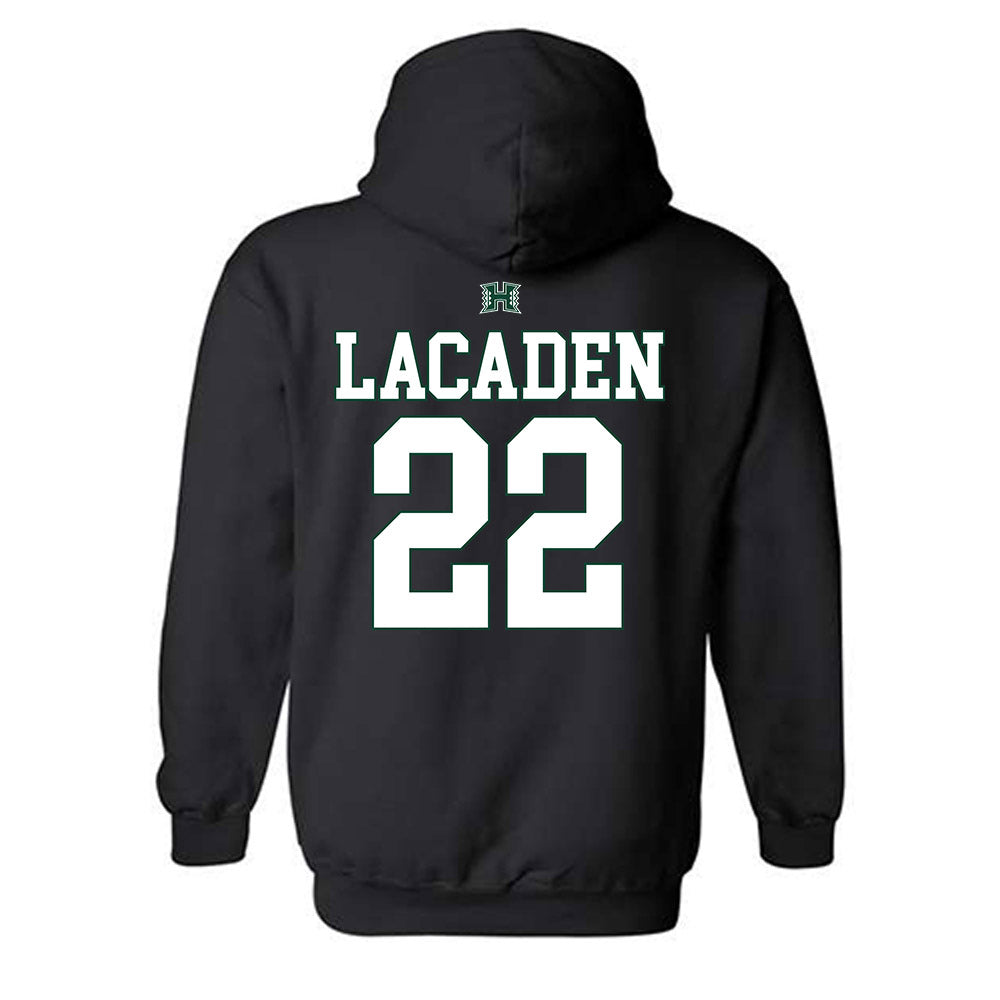 Hawaii - NCAA Football : Titan Lacaden - Sports Shersey Hooded Sweatshirt-1