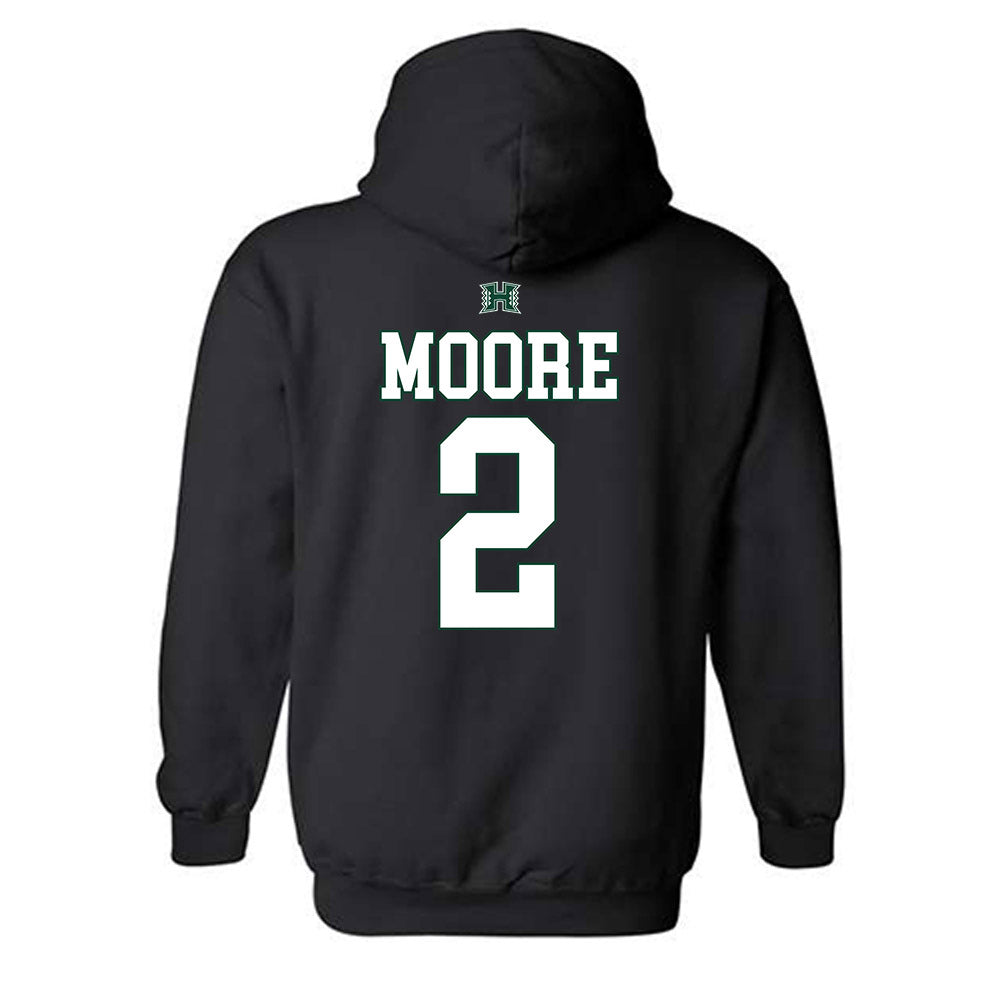 Hawaii - NCAA Football : Kona Moore - Sports Shersey Hooded Sweatshirt-1