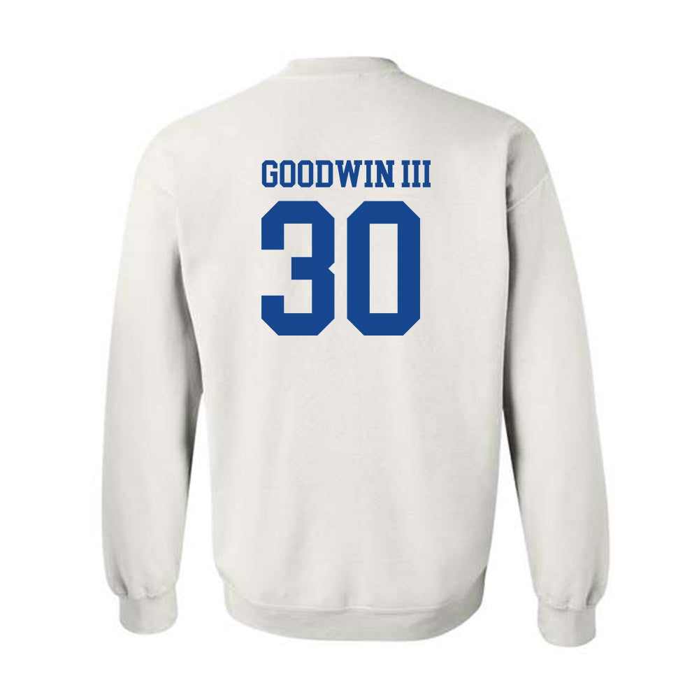 SMU - NCAA Football : Kenneth Goodwin III - White Crewneck Sweatshirt-1