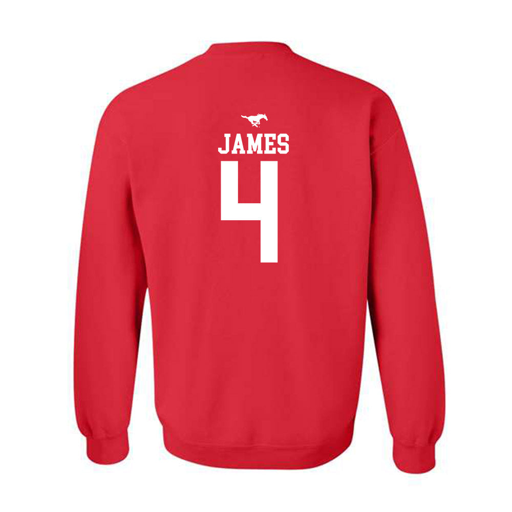 SMU - NCAA Women's Basketball : Shania James - Sports Shersey Crewneck Sweatshirt-1