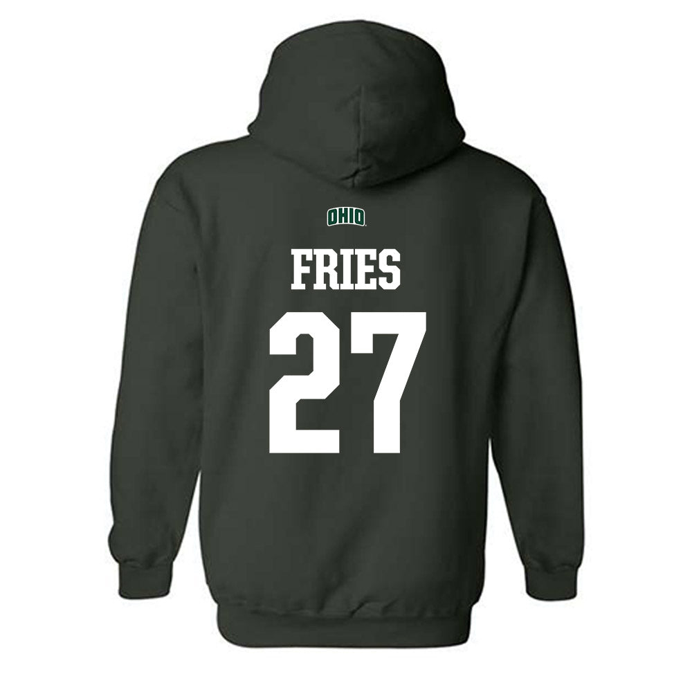 Ohio - NCAA Football : Jack Fries - Sports Shersey Hooded Sweatshirt-1