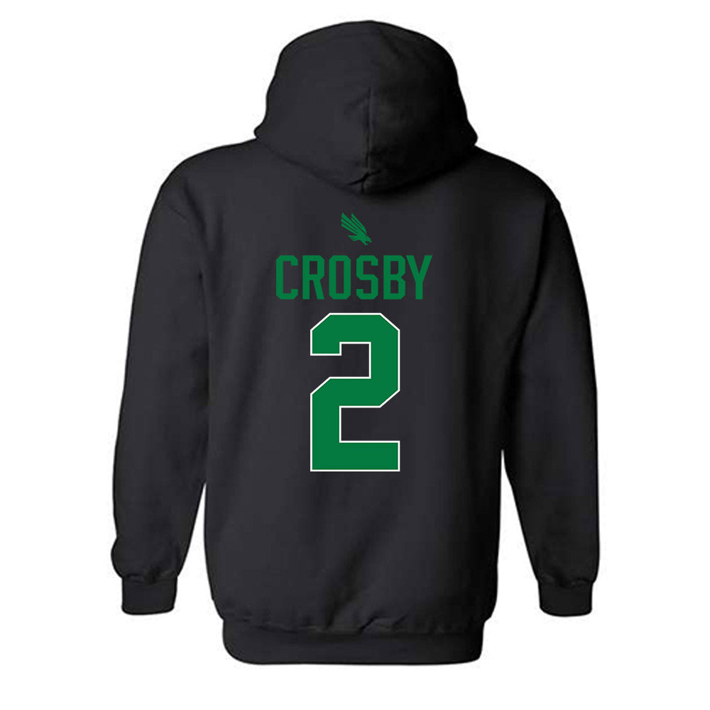 North Texas - NCAA Men's Basketball : Cahmai Crosby - Sports Shersey Hooded Sweatshirt-1
