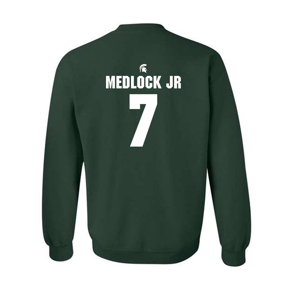 Michigan State - NCAA Men's Basketball : Carlos Medlock jr - Generic Shersey Crewneck Sweatshirt-1