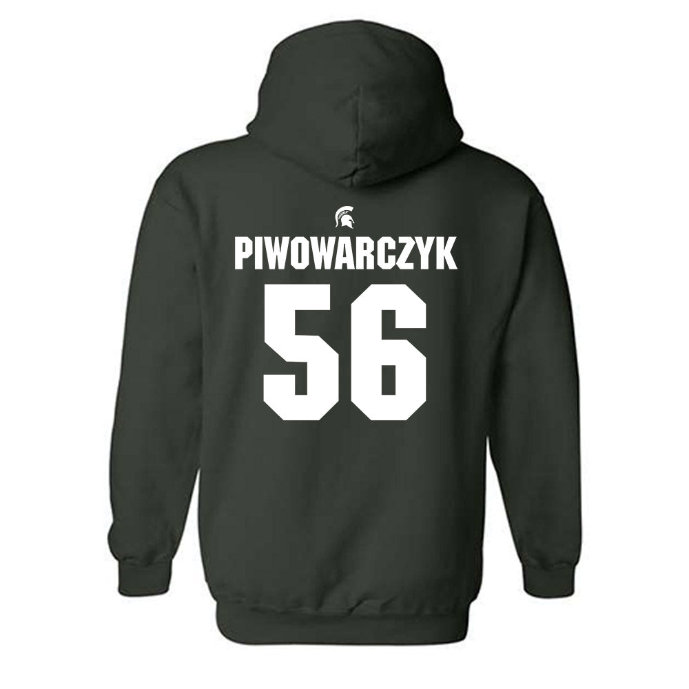 Michigan State - NCAA Football : Chris Piwowarczyk - Generic Shersey Hooded Sweatshirt-1