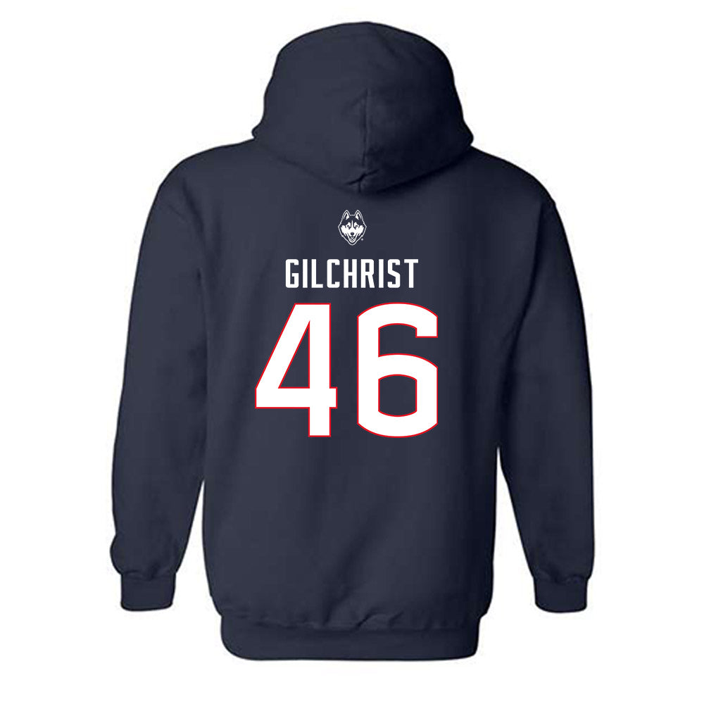 UConn - NCAA Baseball : Rob Gilchrist - Sports Shersey Hooded Sweatshirt-1