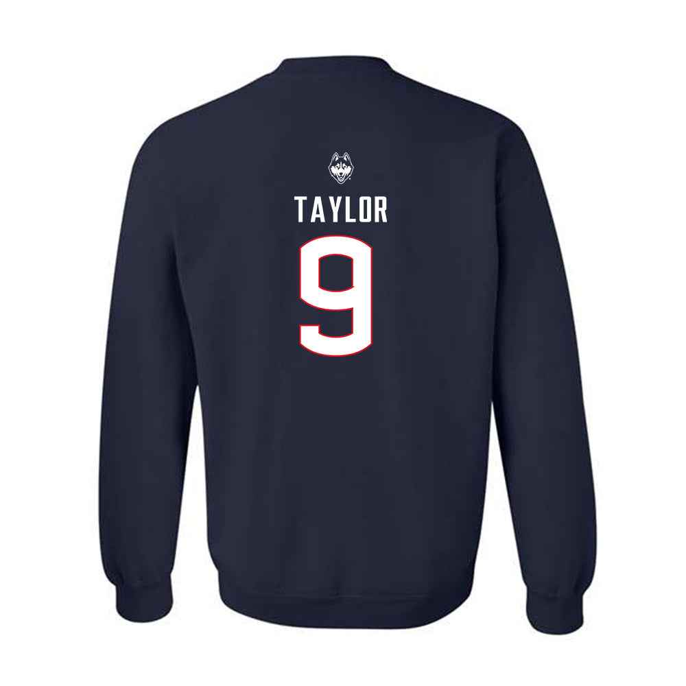 UConn - NCAA Baseball : Chase Taylor - Sports Shersey Crewneck Sweatshirt-1