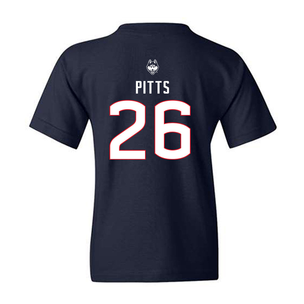 UConn - NCAA Baseball : Joe Pitts - Sports Shersey Youth T-Shirt-1