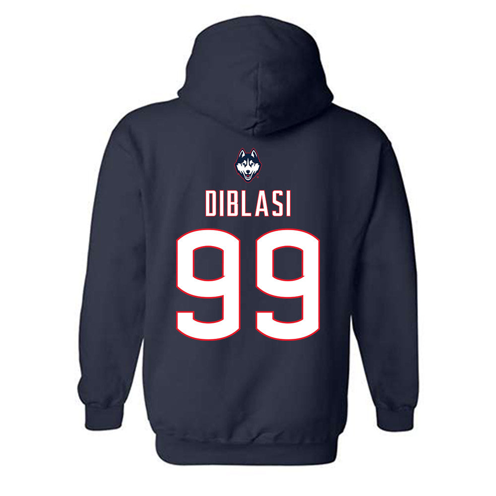 UConn - NCAA Women's Soccer : Elizabeth DiBlasi - Sports Shersey Hooded Sweatshirt-1