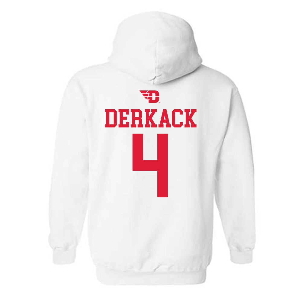 Dayton - NCAA Men's Basketball : Jordan Derkack - Classic Shersey Hooded Sweatshirt-1