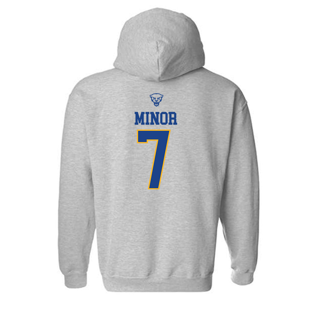 Pittsburgh - NCAA Men's Basketball : Damarco Minor - Classic Shersey Hooded Sweatshirt-1
