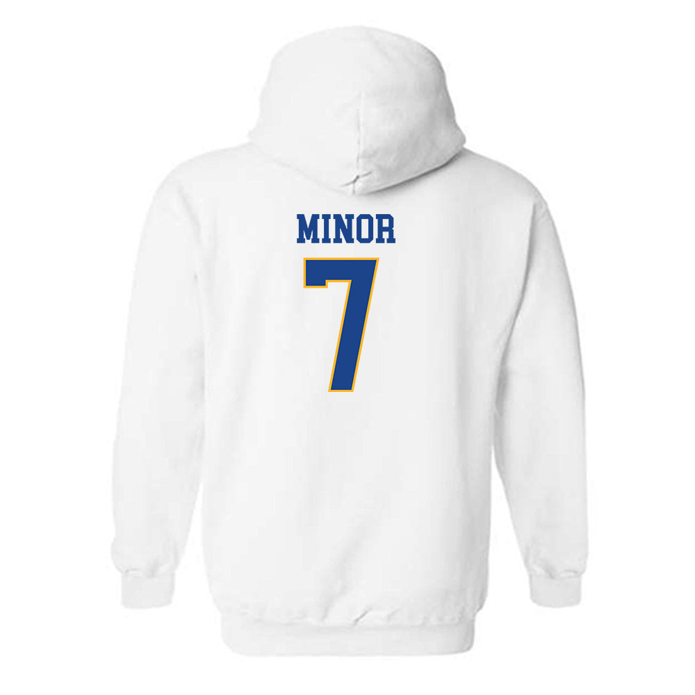 Pittsburgh - NCAA Men's Basketball : Damarco Minor - Classic Shersey Hooded Sweatshirt-1