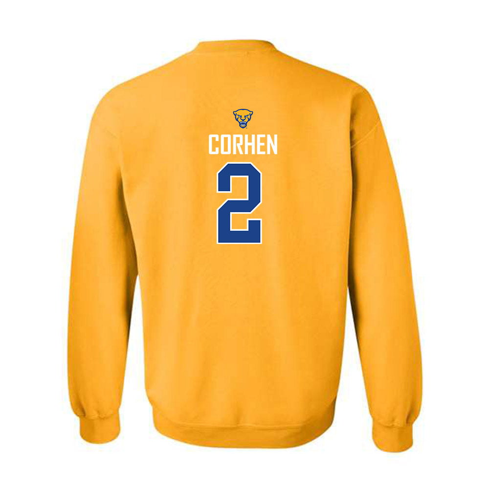 Pittsburgh - NCAA Men's Basketball : Cameron Corhen - Sports Shersey Crewneck Sweatshirt-1