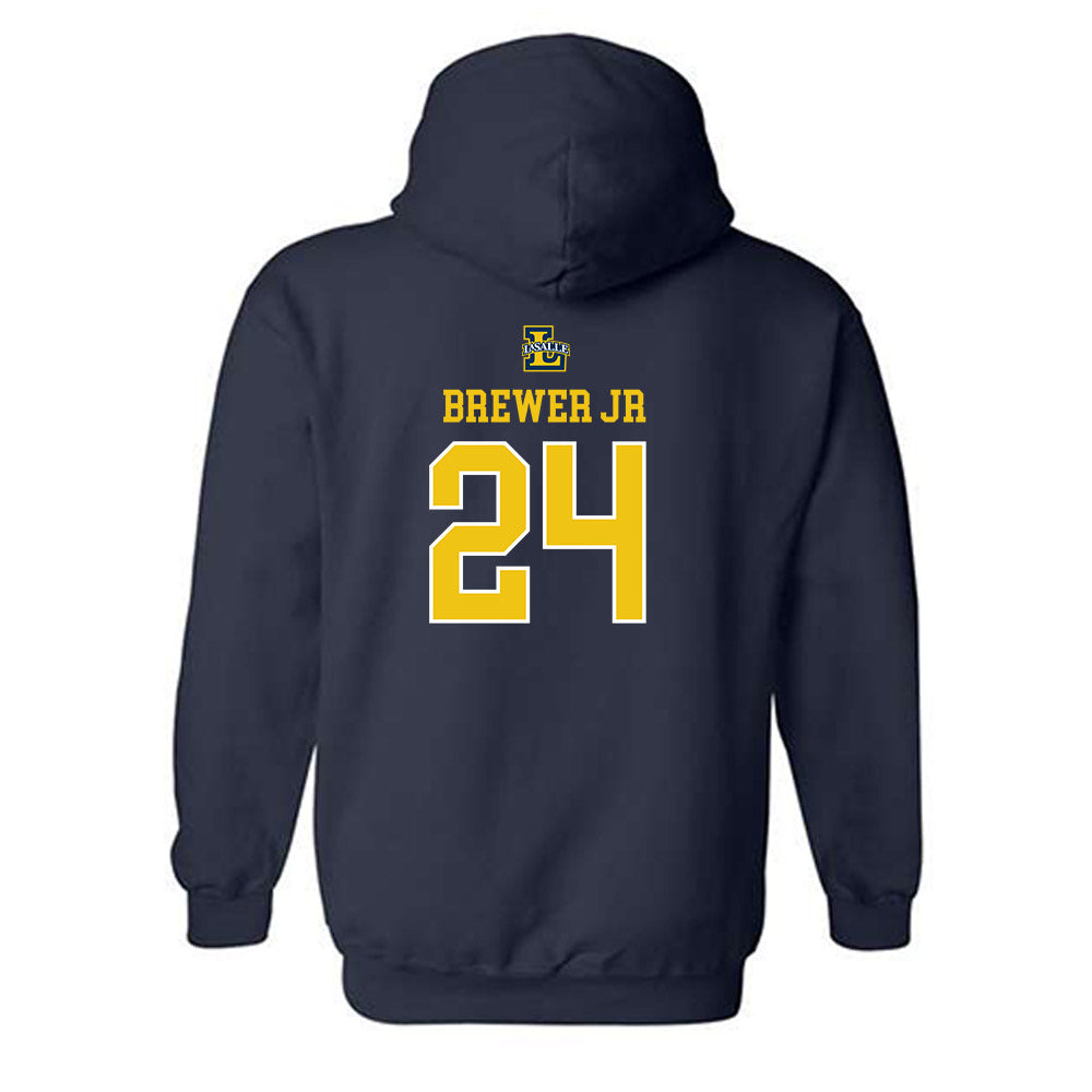 La Salle - NCAA Men's Basketball : Jerome Brewer Jr - Sports Shersey Hooded Sweatshirt-1