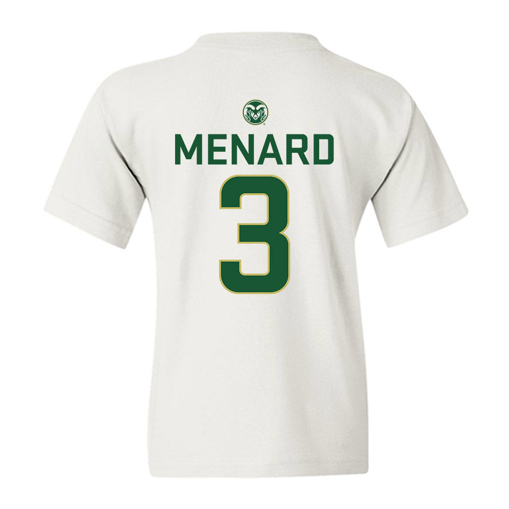 Colorado State - NCAA Men's Basketball : Justin Menard - Youth T-Shirt-1