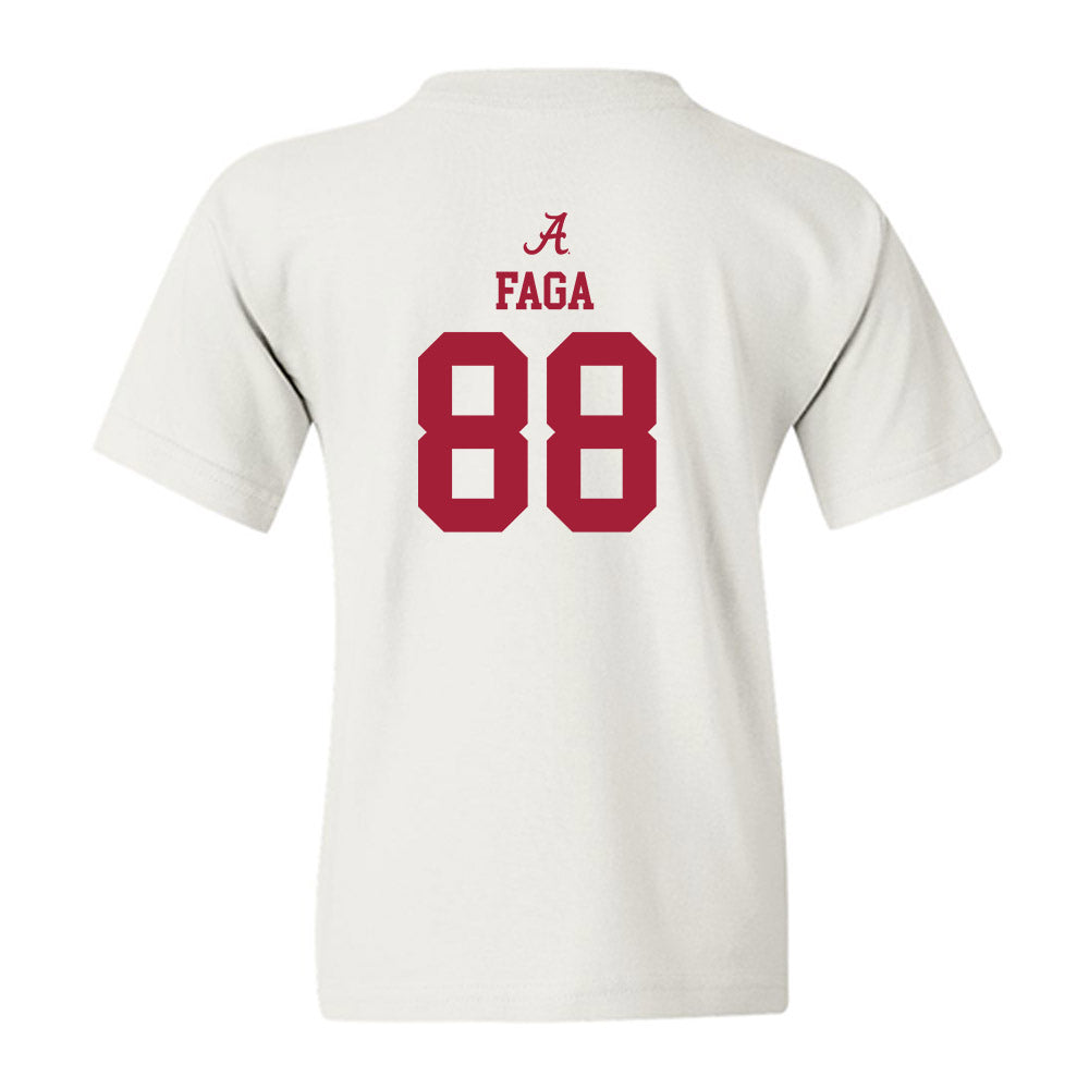 Alabama - NCAA Football : Isaia Faga - Classic Shersey Youth T-Shirt-1