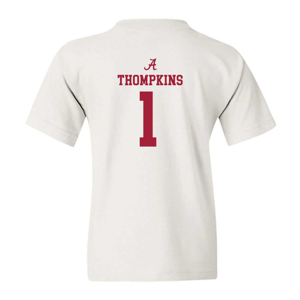 Alabama - NCAA Football : Devan Thompkins - Classic Shersey Youth T-Shirt-1