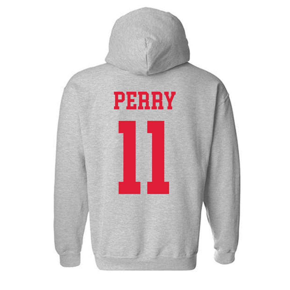 Dayton - NCAA Men's Basketball : Travis Perry - Classic Shersey Hooded Sweatshirt-1