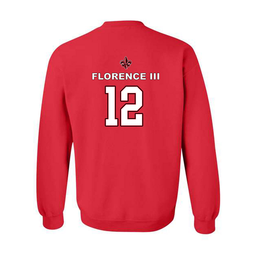 Louisiana - NCAA Men's Basketball : Derrick Florence III - Sports Shersey Crewneck Sweatshirt-1