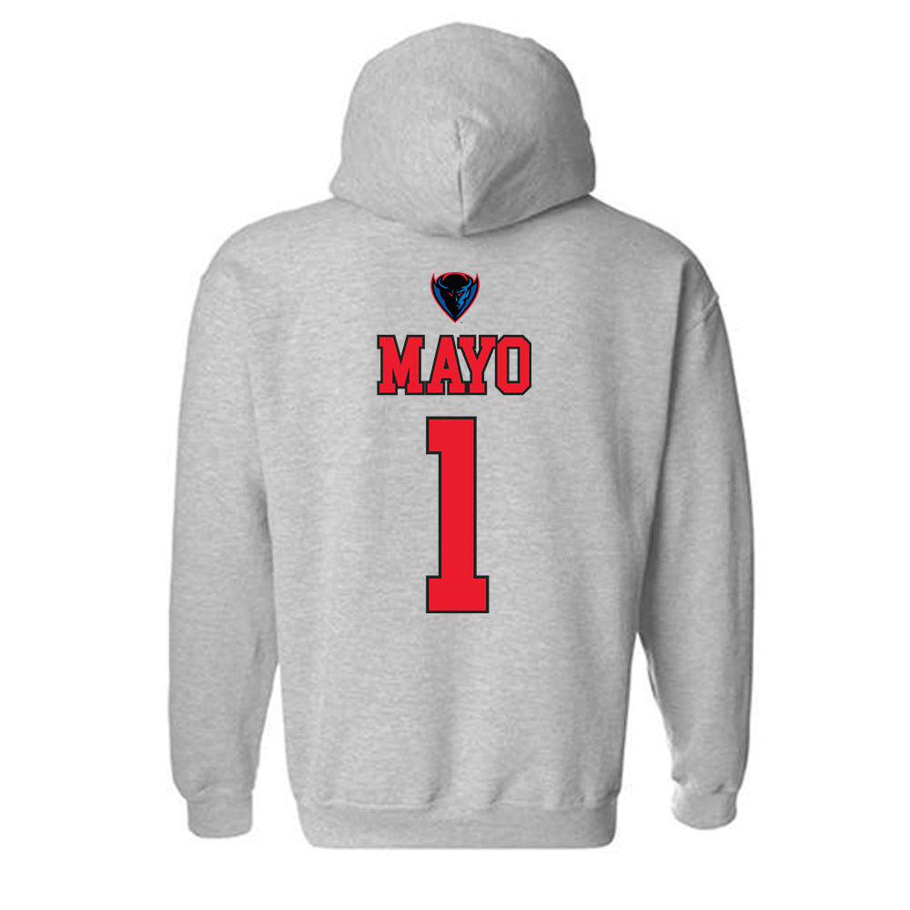 DePaul - NCAA Women's Basketball : Aizhanique Mayo - Sports Shersey Hooded Sweatshirt-1