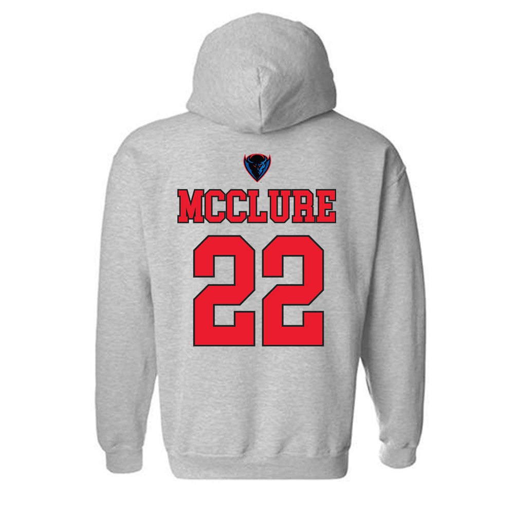 DePaul - NCAA Men's Basketball : Kruz McClure - Sports Shersey Hooded Sweatshirt-1