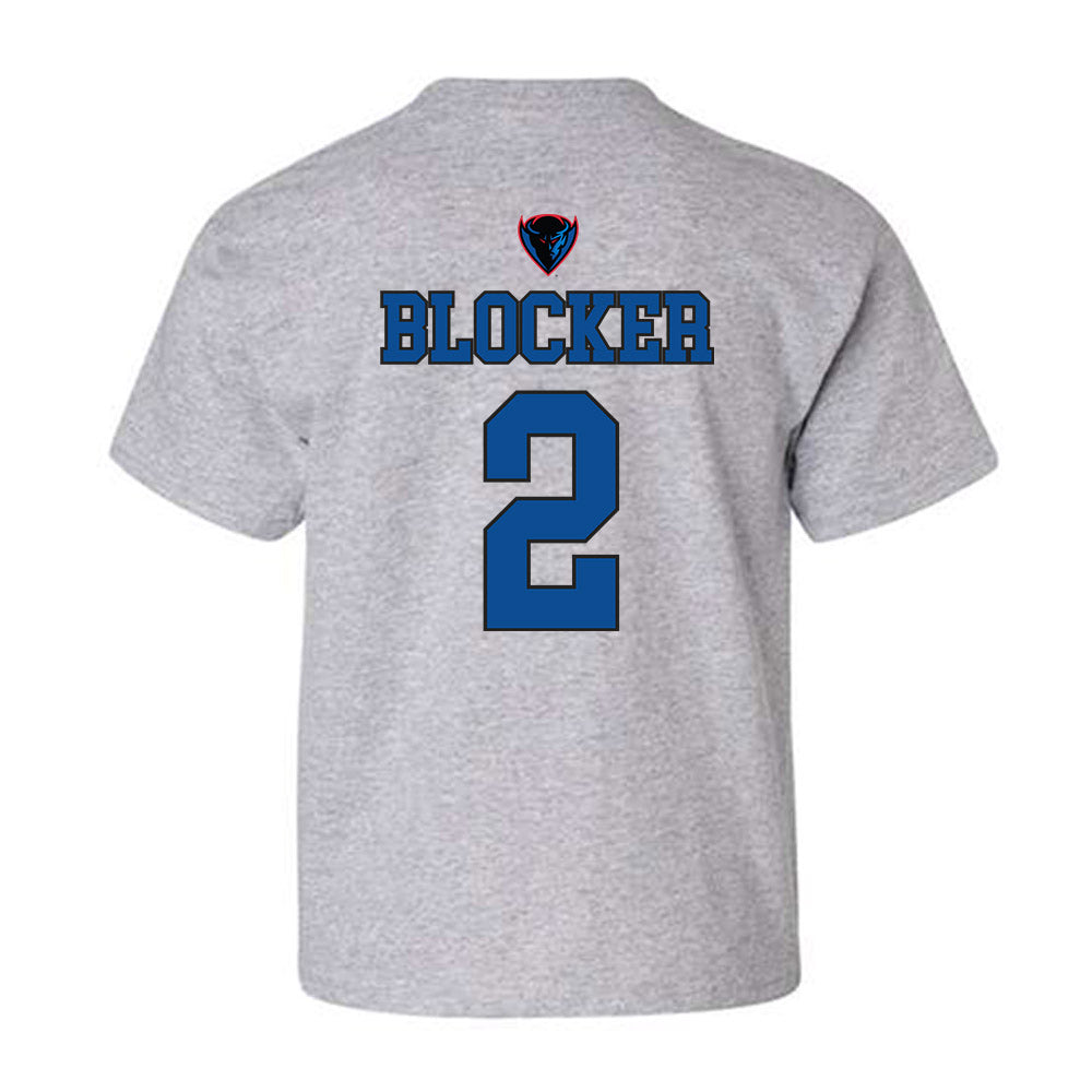 DePaul - NCAA Men's Basketball : Layden Blocker - Sports Shersey Youth T-Shirt-1