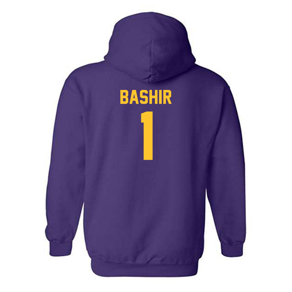 LSU - NCAA Men's Basketball : Abdi Bashir - Classic Shersey Hooded Sweatshirt-1