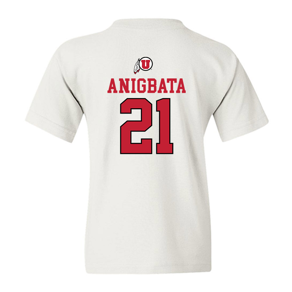Utah - NCAA Men's Basketball : Alec Anigbata - Sports Shersey Youth T-Shirt-1