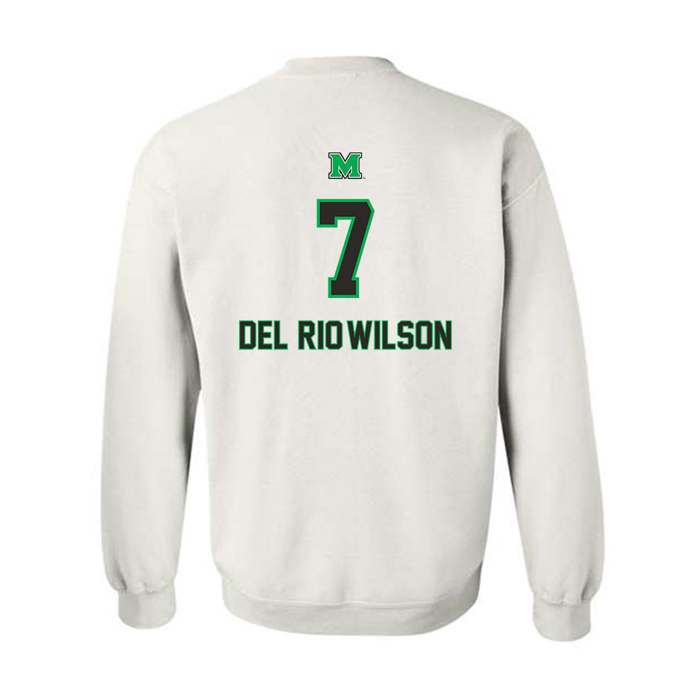 Marshall - NCAA Football : Carlos Del Rio-Wilson - Generic Shersey Crewneck Sweatshirt-1